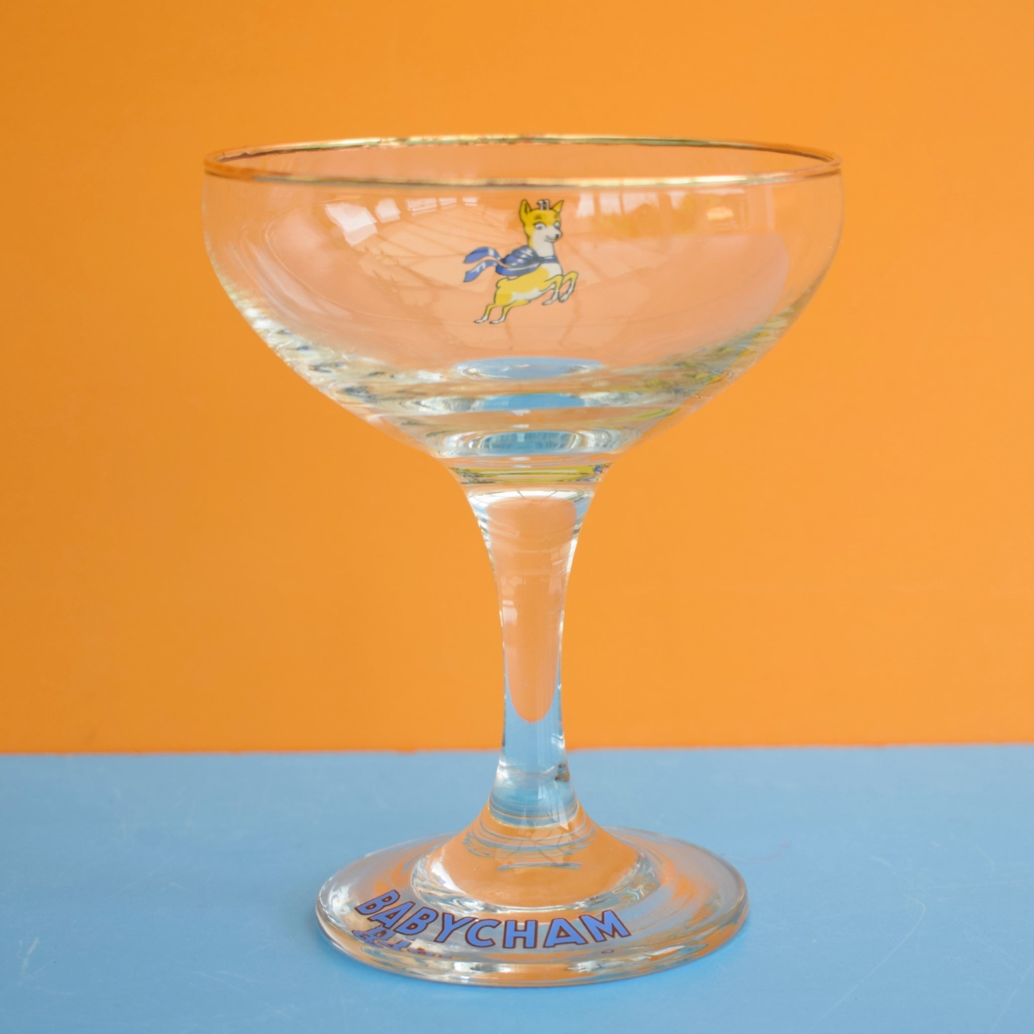 Vintage 1970s Babycham Glass Single – Pineapple Retro