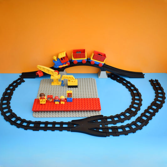 Vintage 1990s Duplo Train Track Set / Station