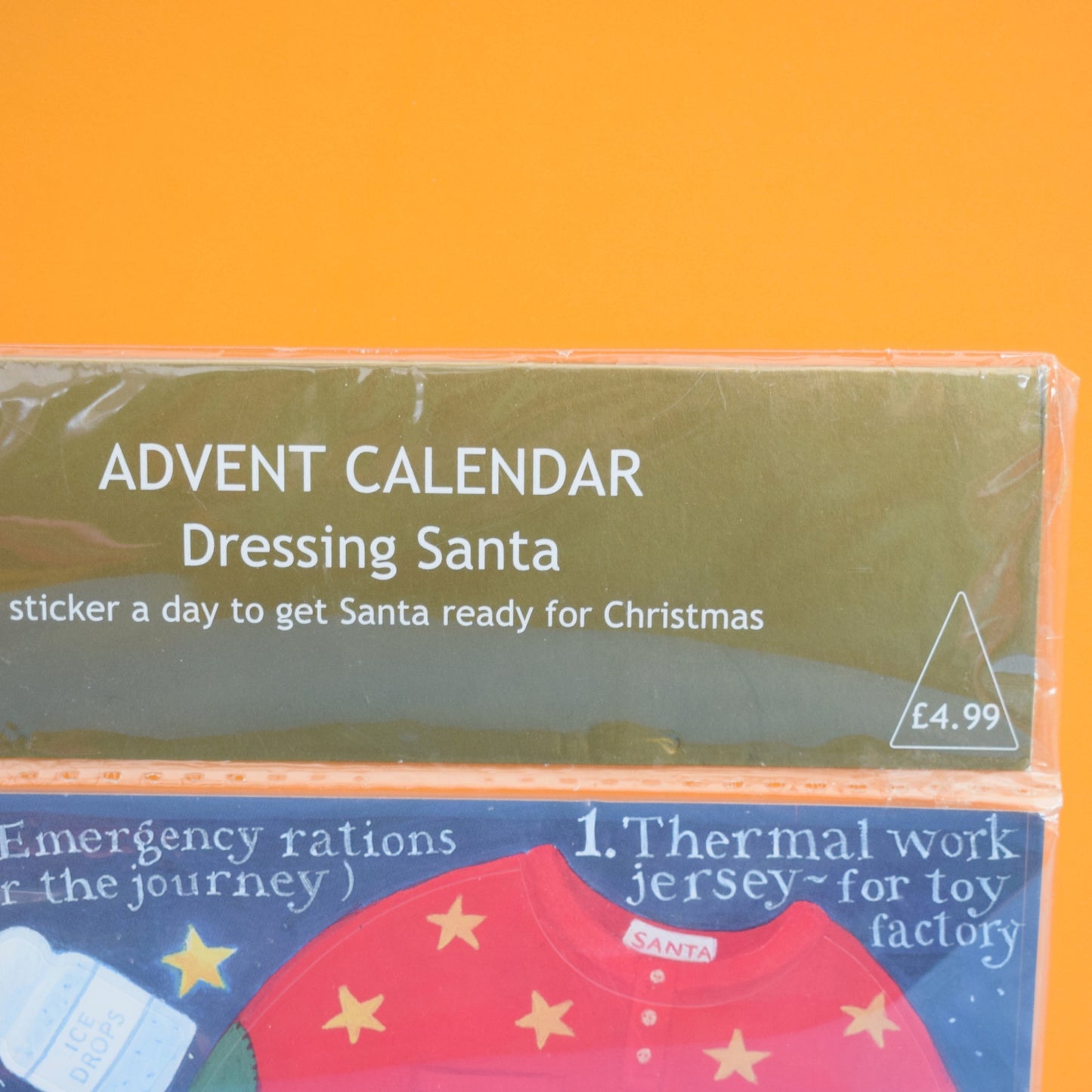 Vintage 2000s Christmas Advent Calendar - Dressing Santa