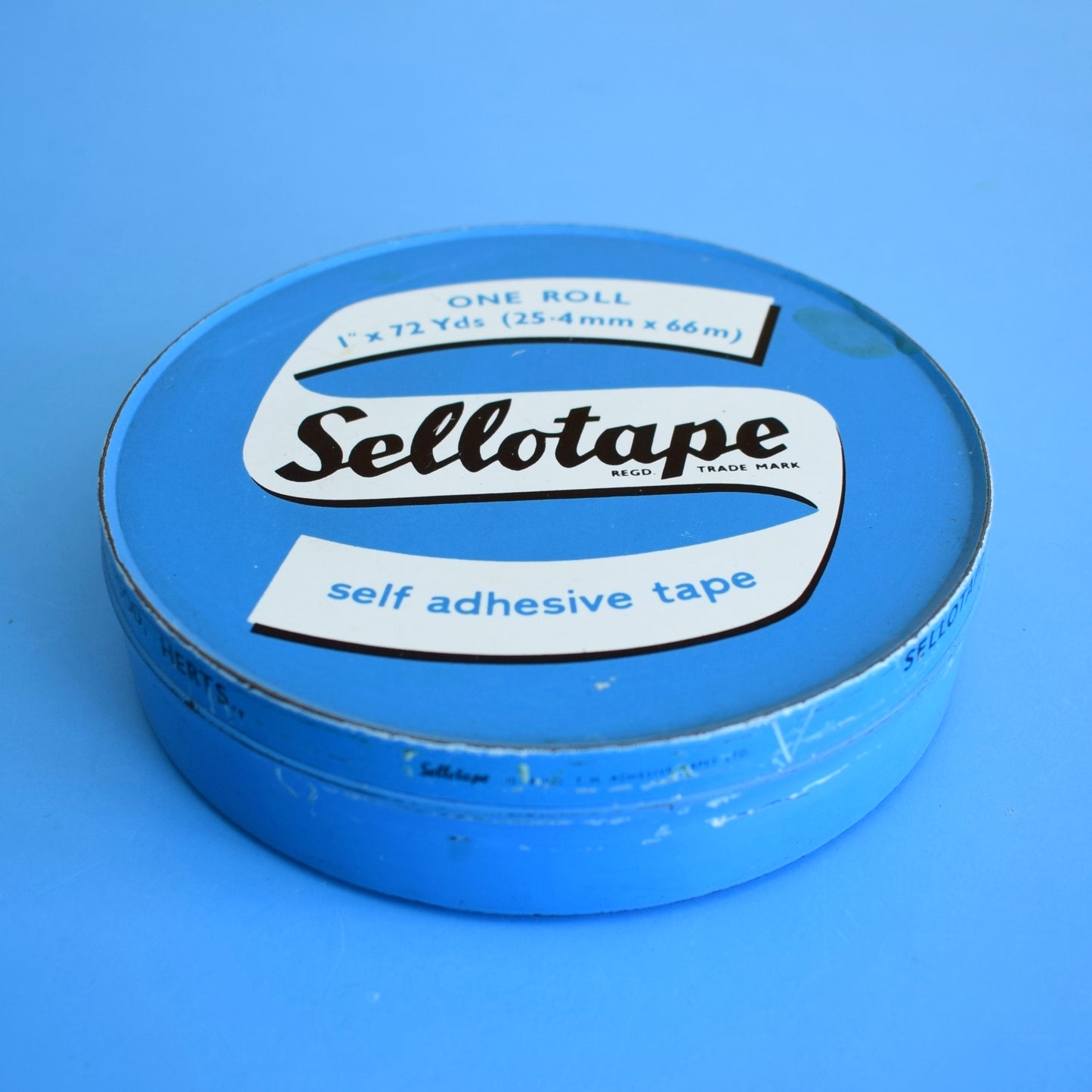 Vintage 1960s Sellotape Tin - Larger