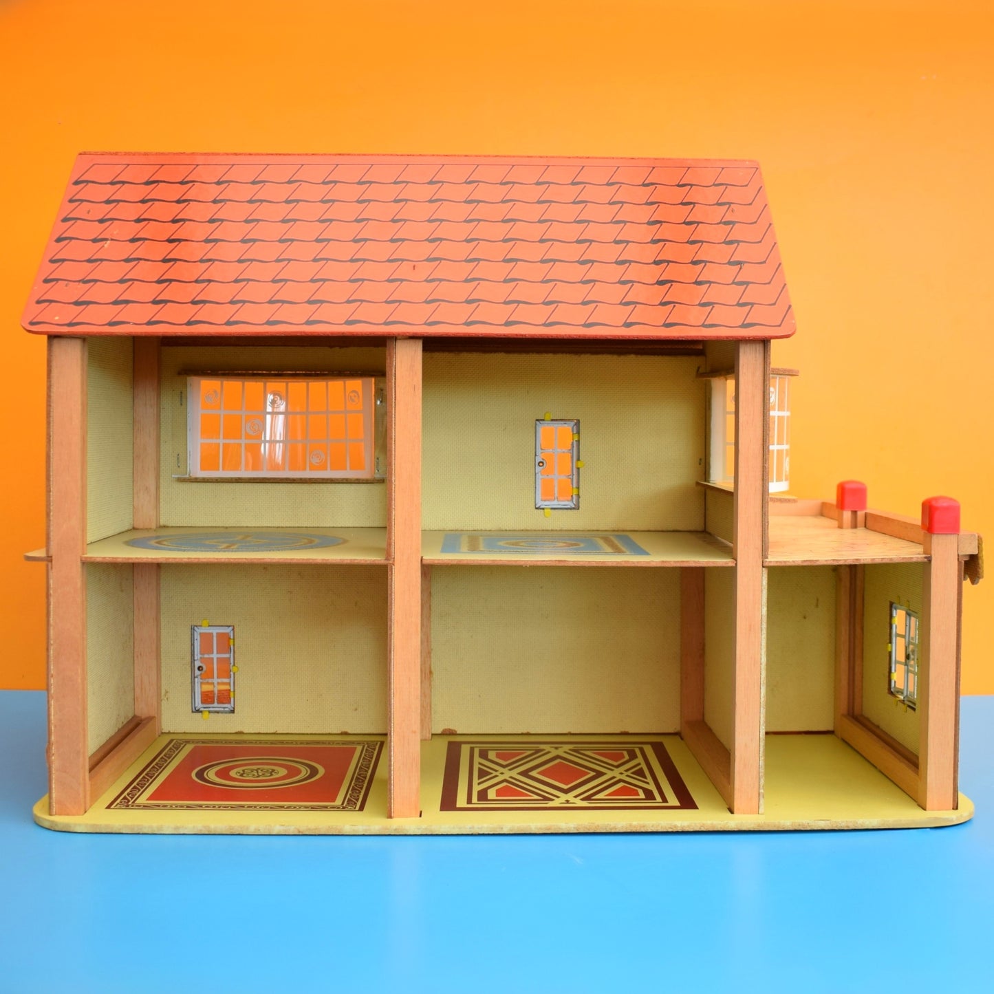 Vintage 1960s Gee Bee Toys Dolls house - Bright Colours