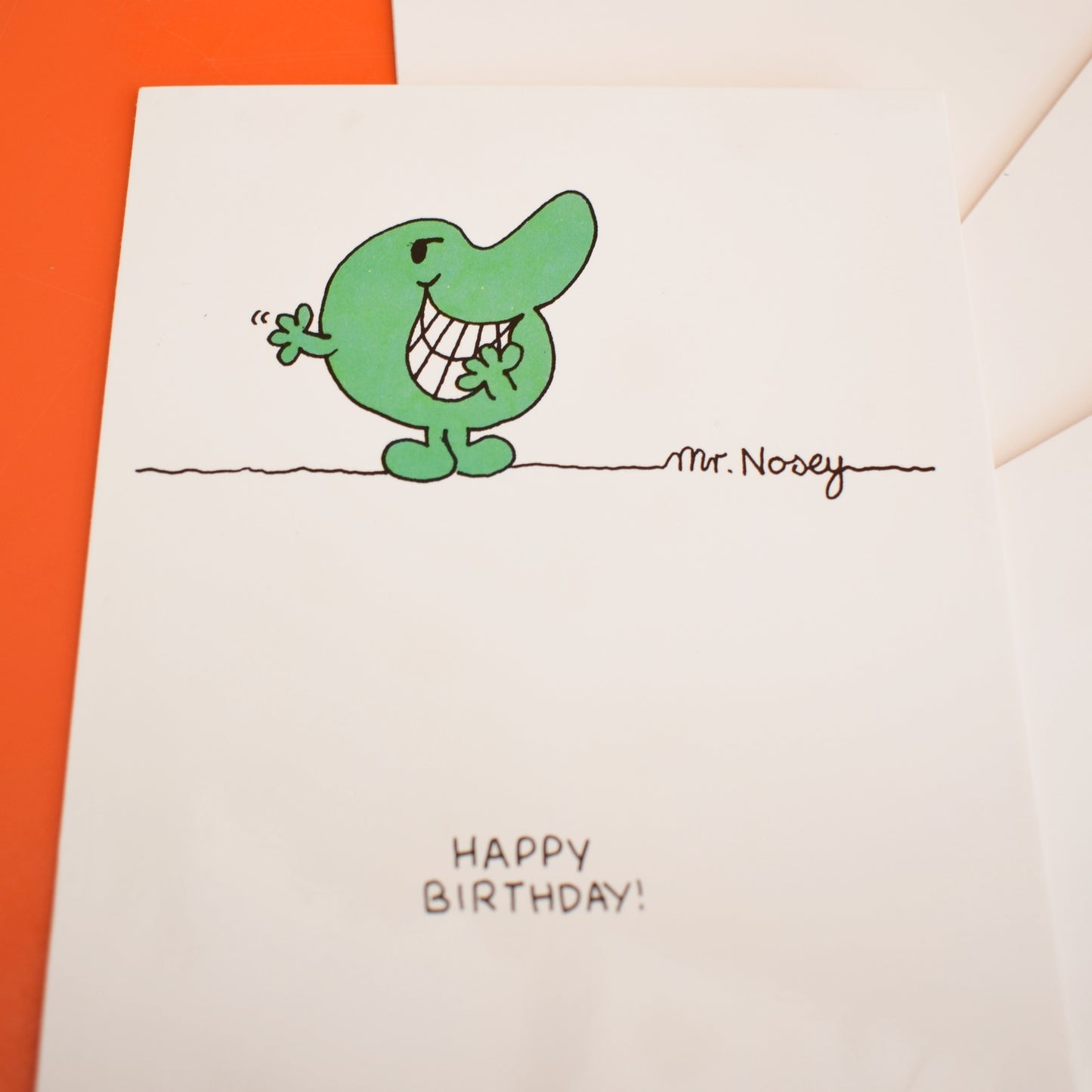 Vintage 1980s Birthday Greeting Card - Mr Men - Choice #2