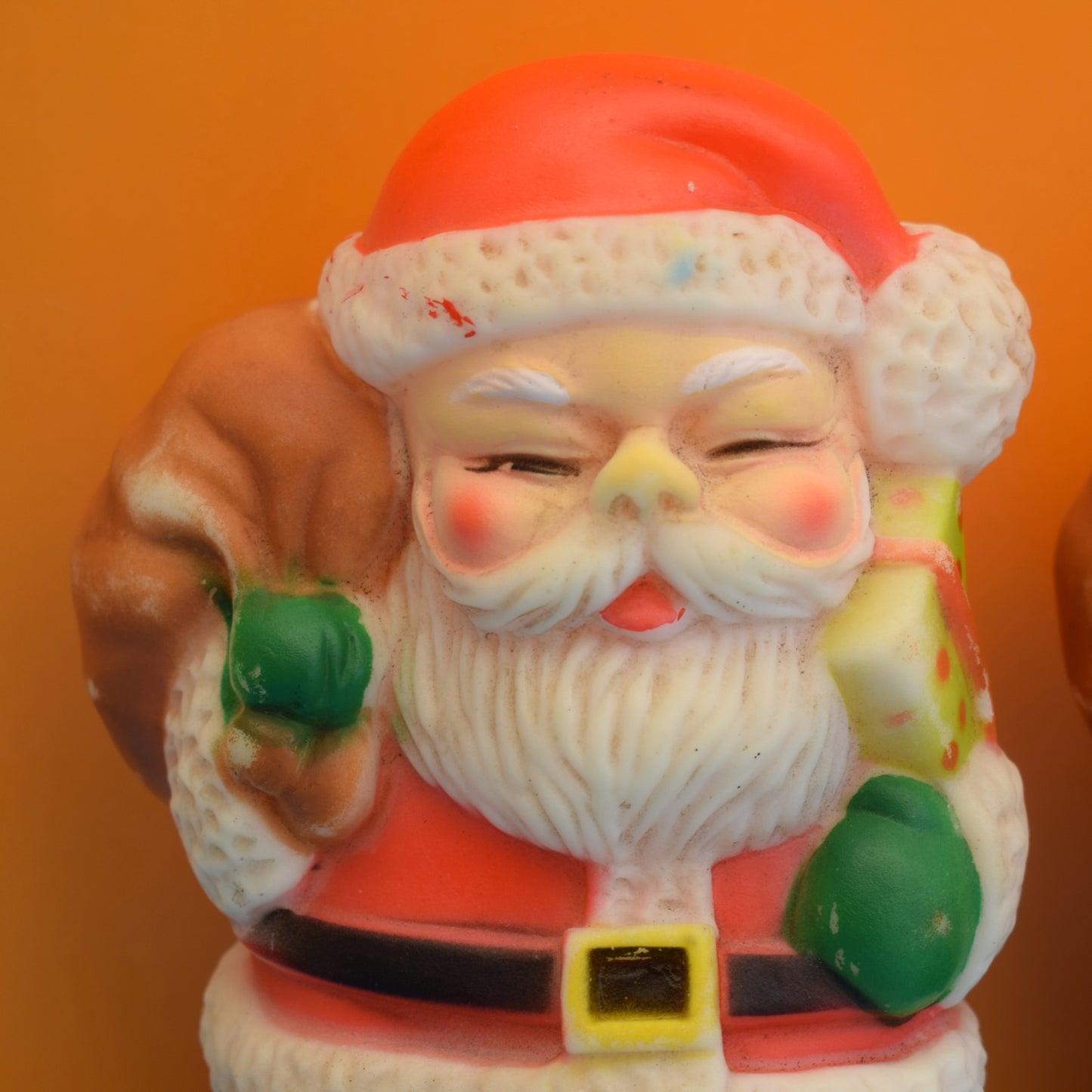 Vintage 1970s Squeaky Santa Toys