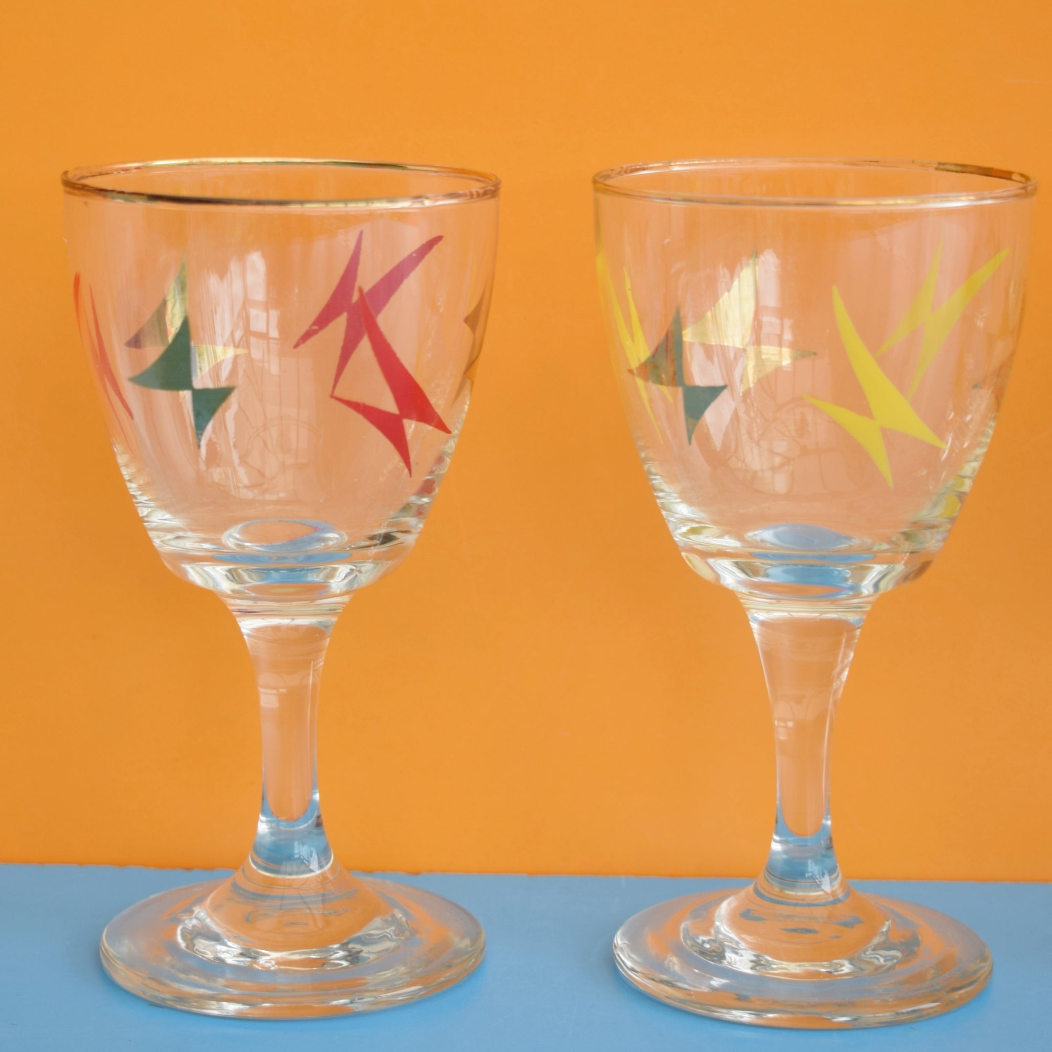 Vintage 1950s Atomic Drinking Glasses 4 – Pineapple Retro