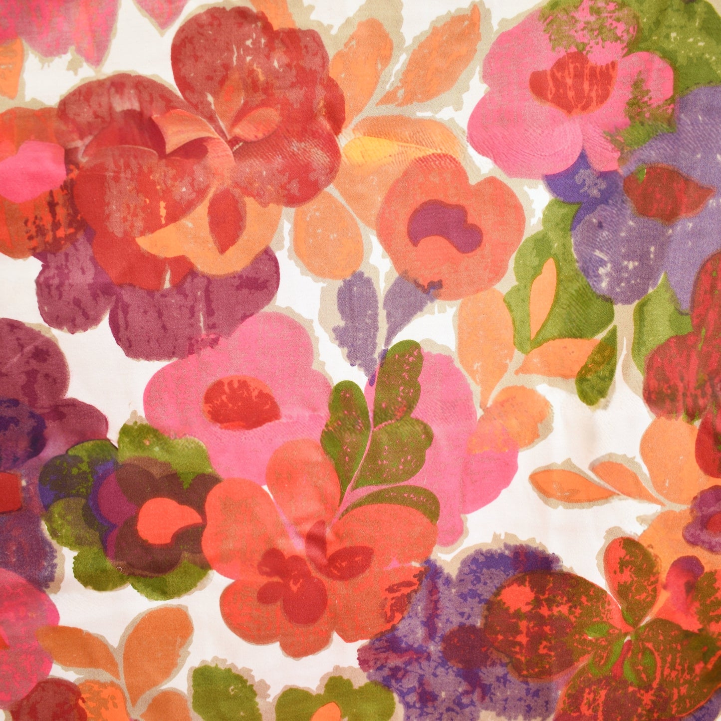 Vintage 1960s Bernard Wardle Fabric / Curtains - Ascona - Flowers