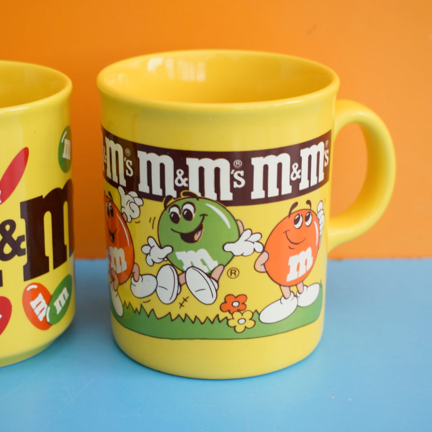 Vintage 1980s Mugs - M&M Chocolate