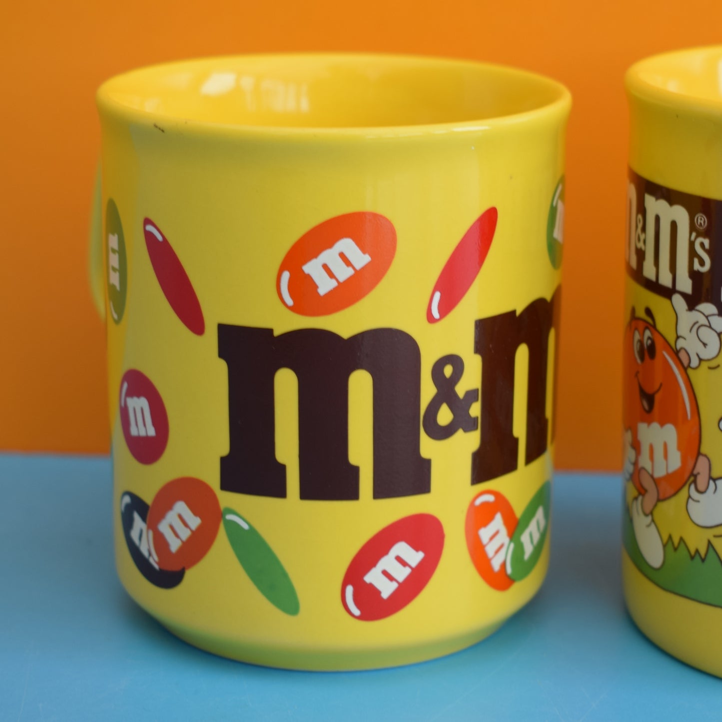 Vintage 1980s Mugs - M&M Chocolate