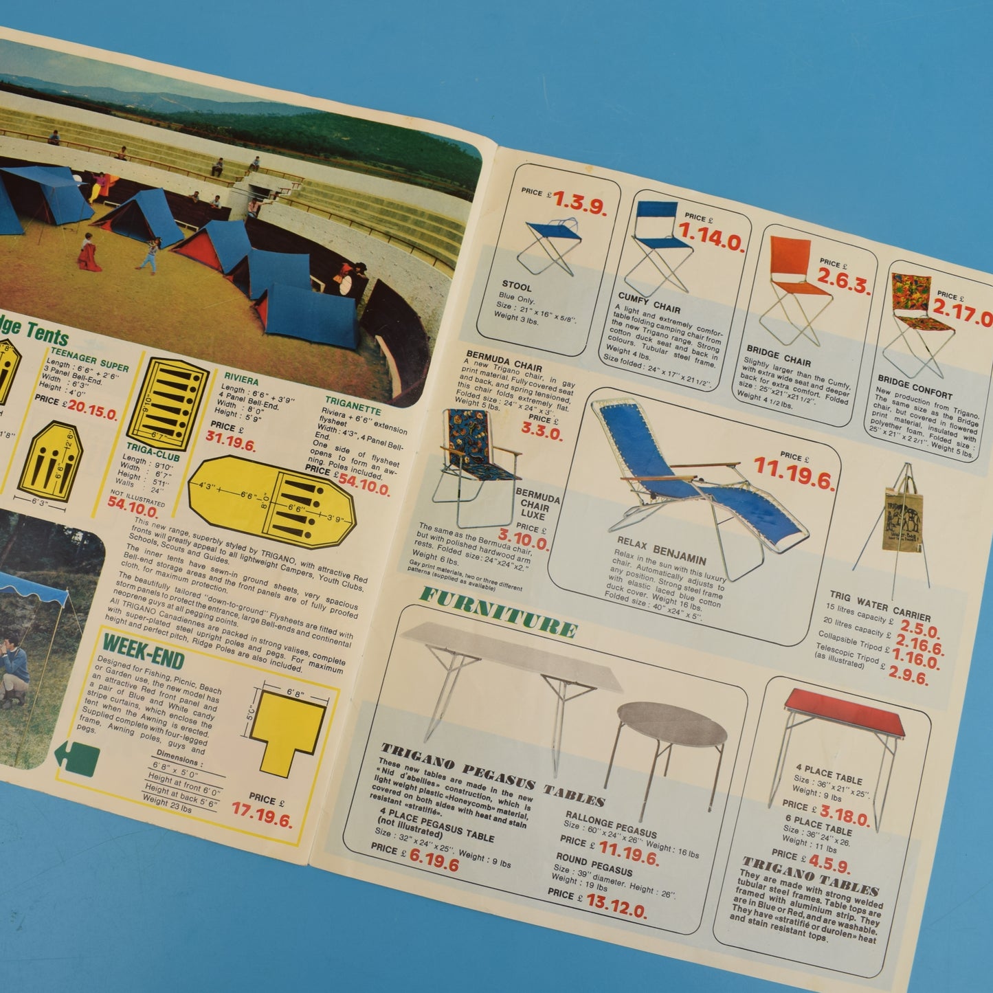 Vintage 1970s Camping/ Tent Brochures