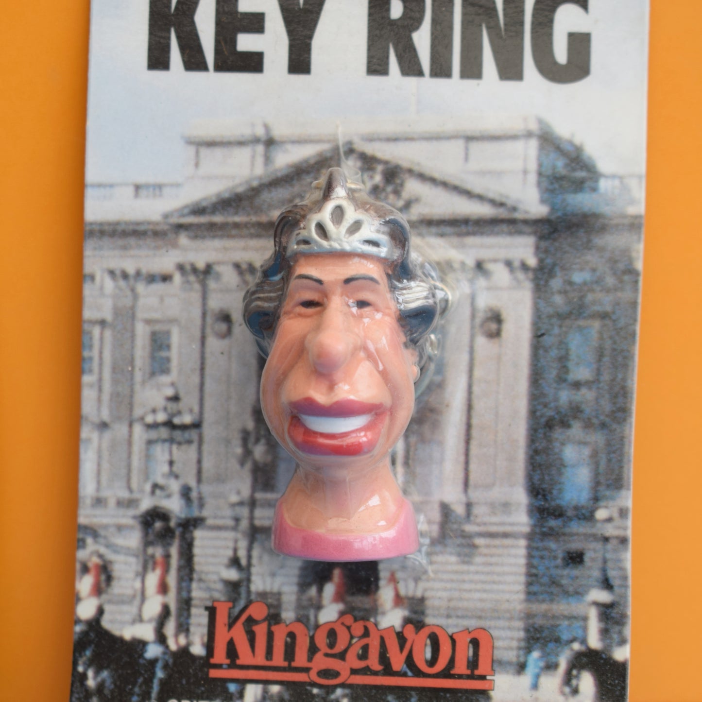 Vintage 1980s Keyrings - Spitting Image - Queen Liz & King Charles