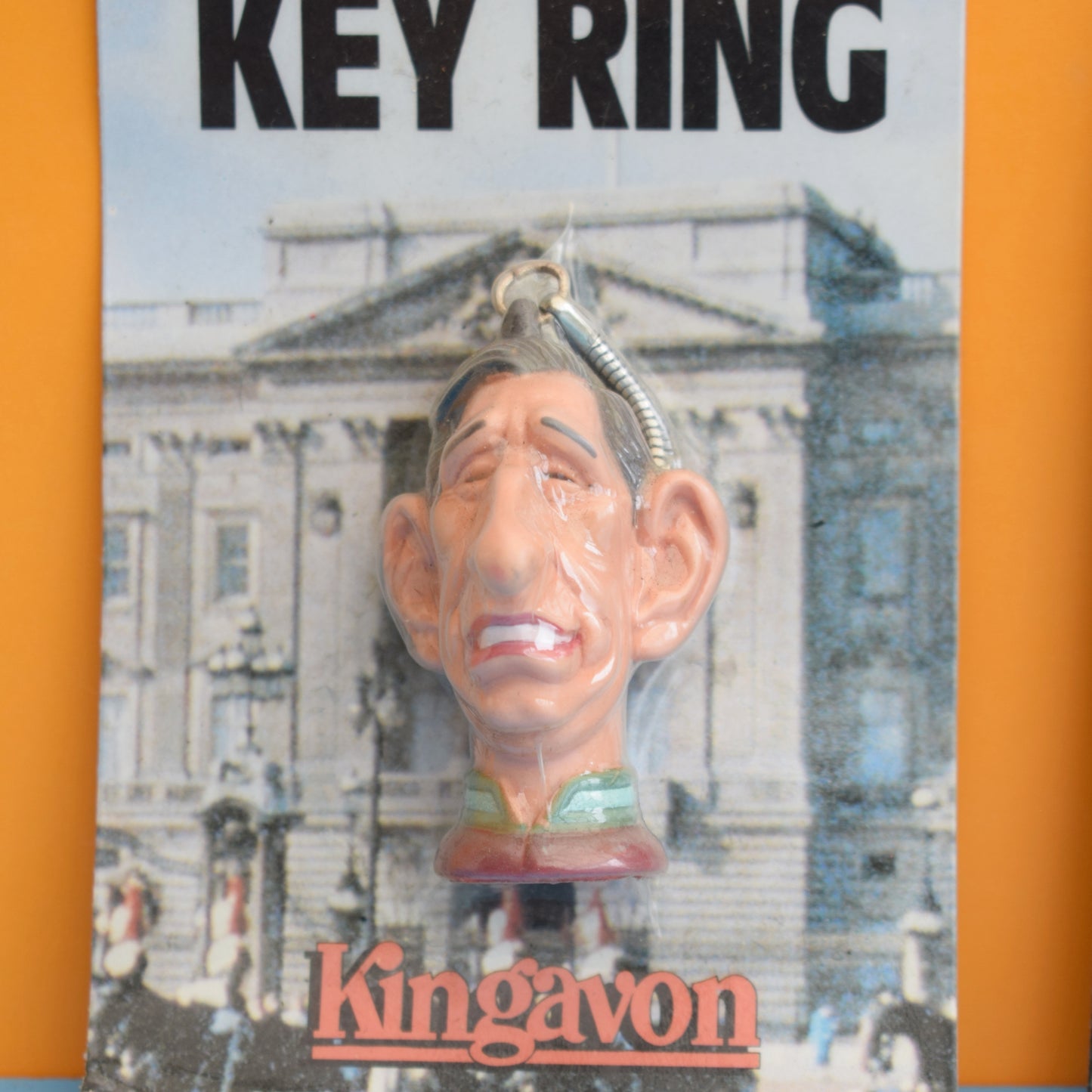 Vintage 1980s Keyrings - Spitting Image - Queen Liz & King Charles