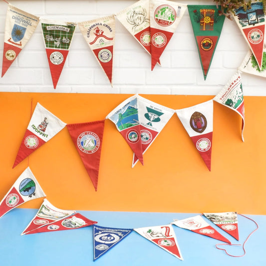 Vintage 1970s Unique Caravan Club Pennant  Bunting