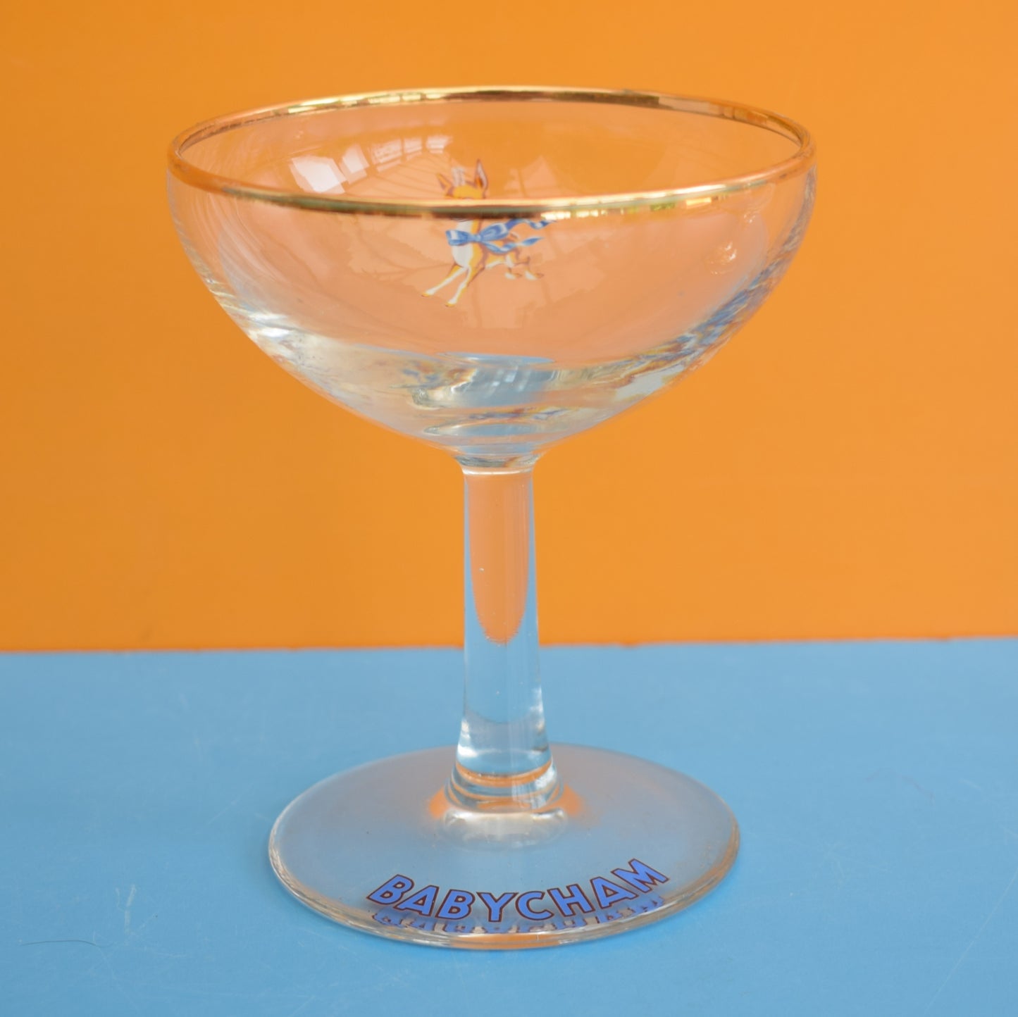 Vintage 1960s Babycham Glass Single