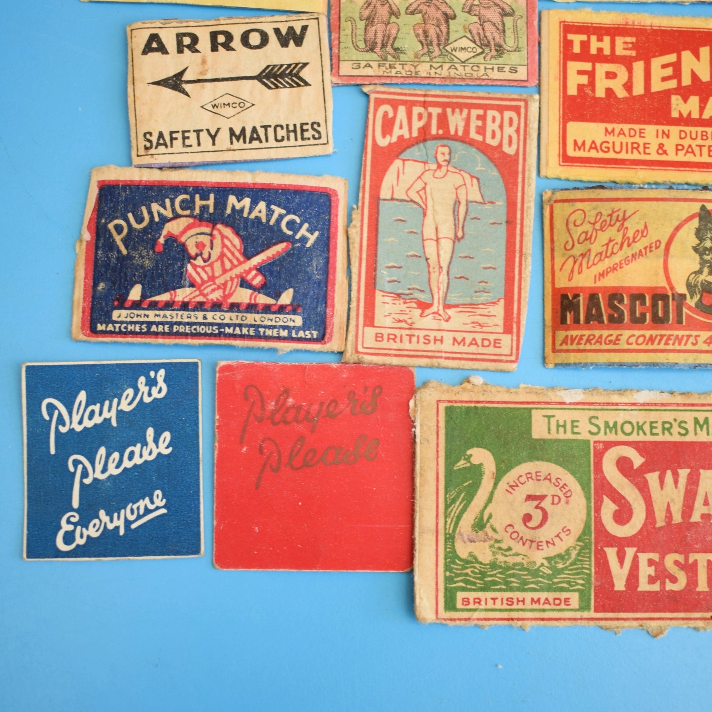 Vintage 1940s Matchboxes / Matchbook Covers - Amazing Designs