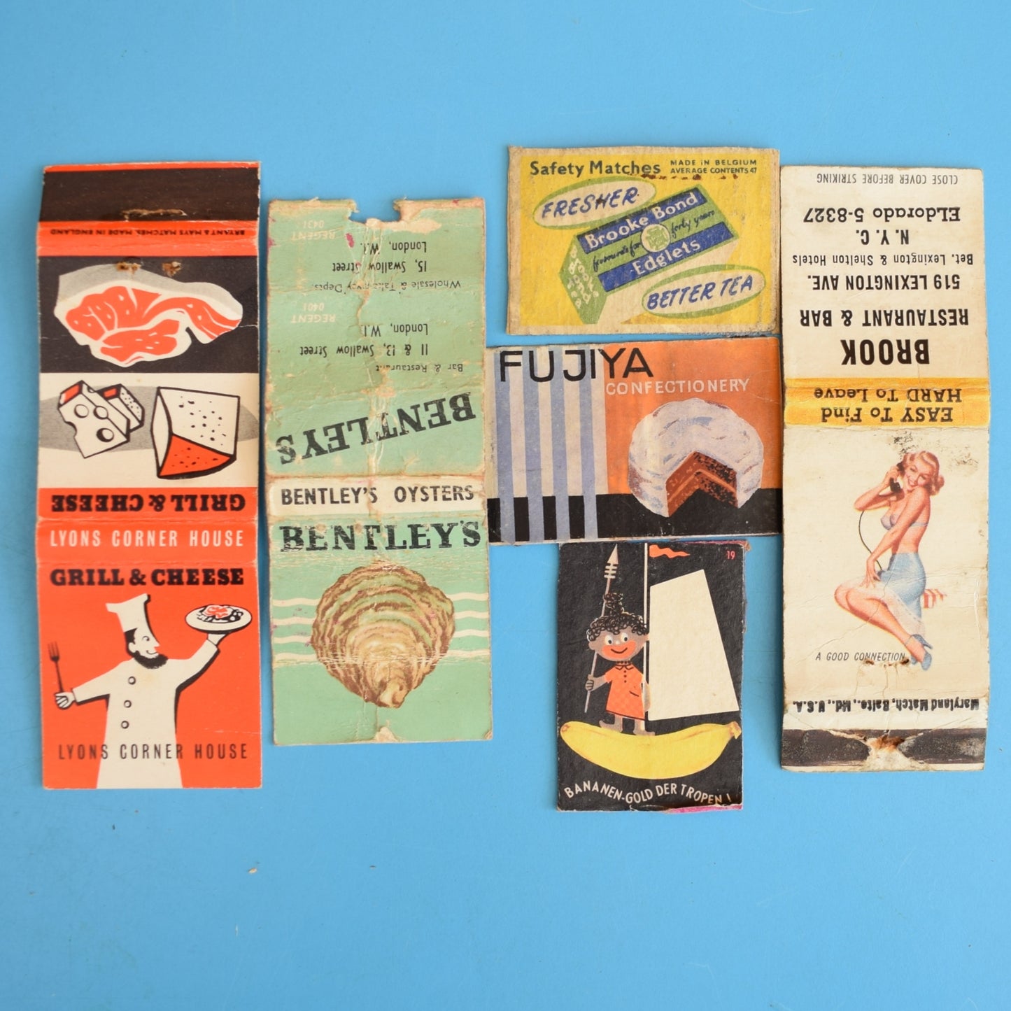 Vintage 1940s Matchboxes / Matchbook Covers - Amazing Designs