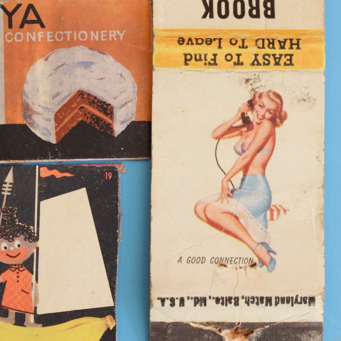 Vintage 1940s Matchboxes / Matchbook Covers - Amazing Designs