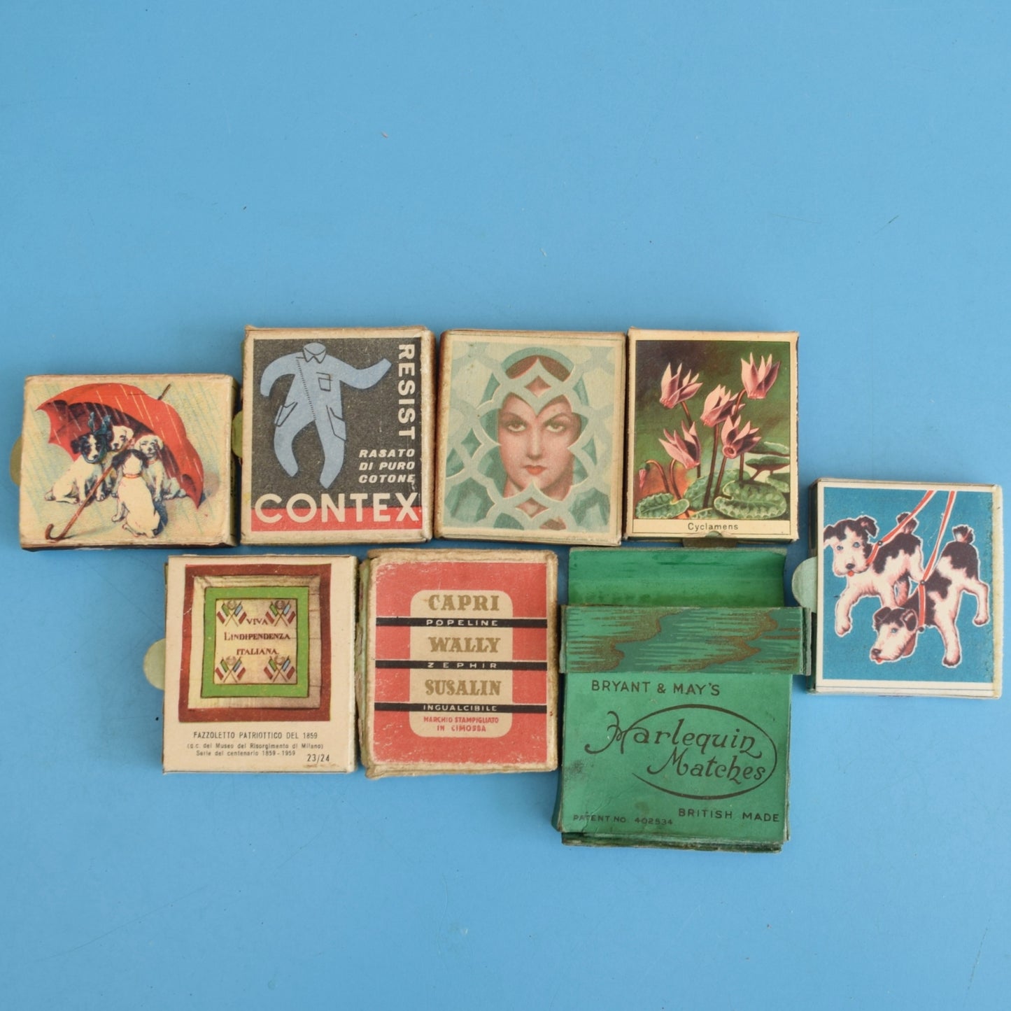 Vintage 1940s Matchboxes / Matchbook Covers - Amazing Designs