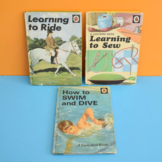 Vintage Ladybird Books - Learning to Sew / Ride / Swim