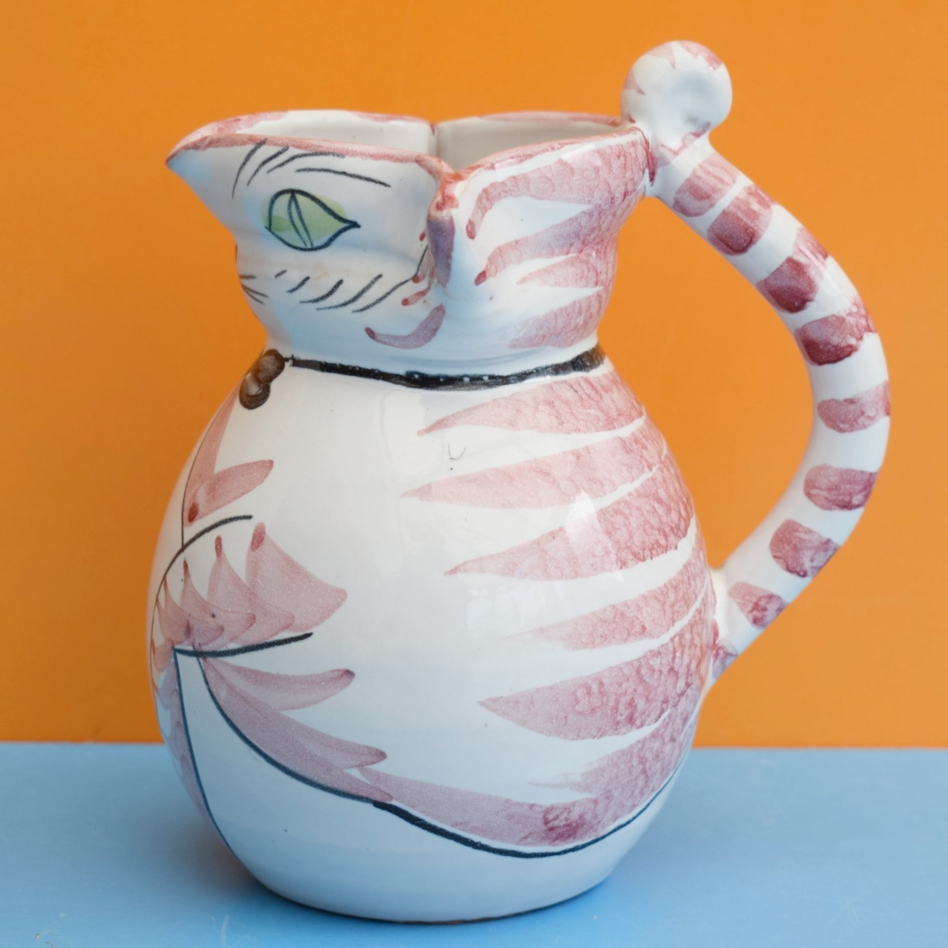 Vintage 1950s Ceramic Pink Cat Jug - Italian ? – Pineapple Retro