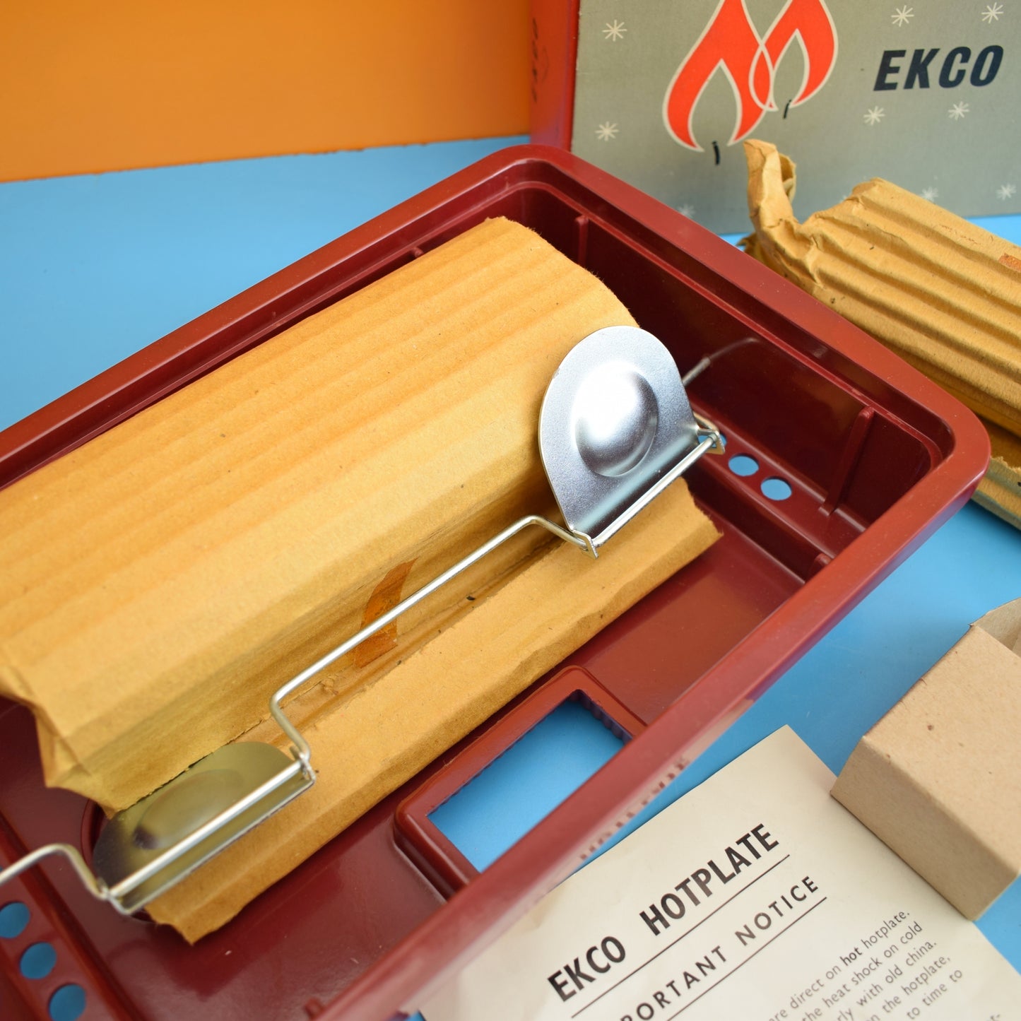 Vintage 1950s Ekco Hotplate- Boxed Unused