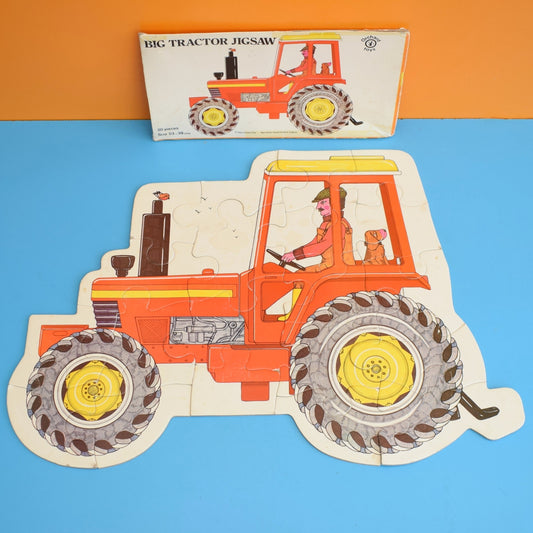 Vintage 1980s Orchard Toys Jigsaw Puzzle - Big Tractor (20 Pieces)