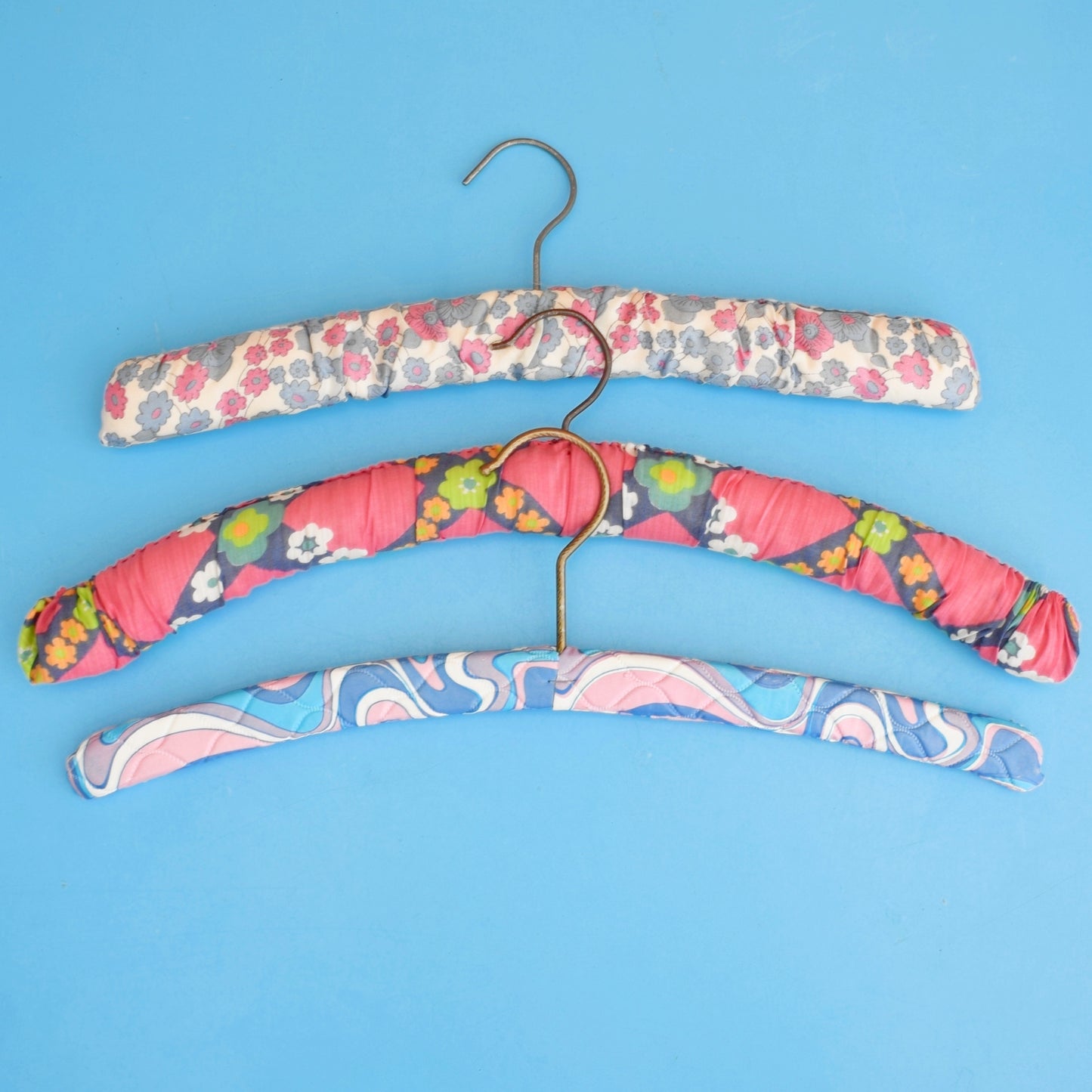 Vintage 1960s Padded Clothes Hangers - x4