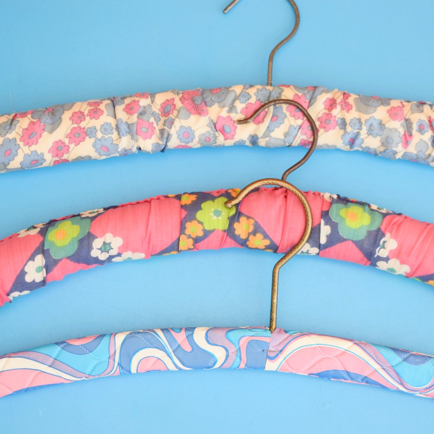 Vintage 1960s Padded Clothes Hangers - x4