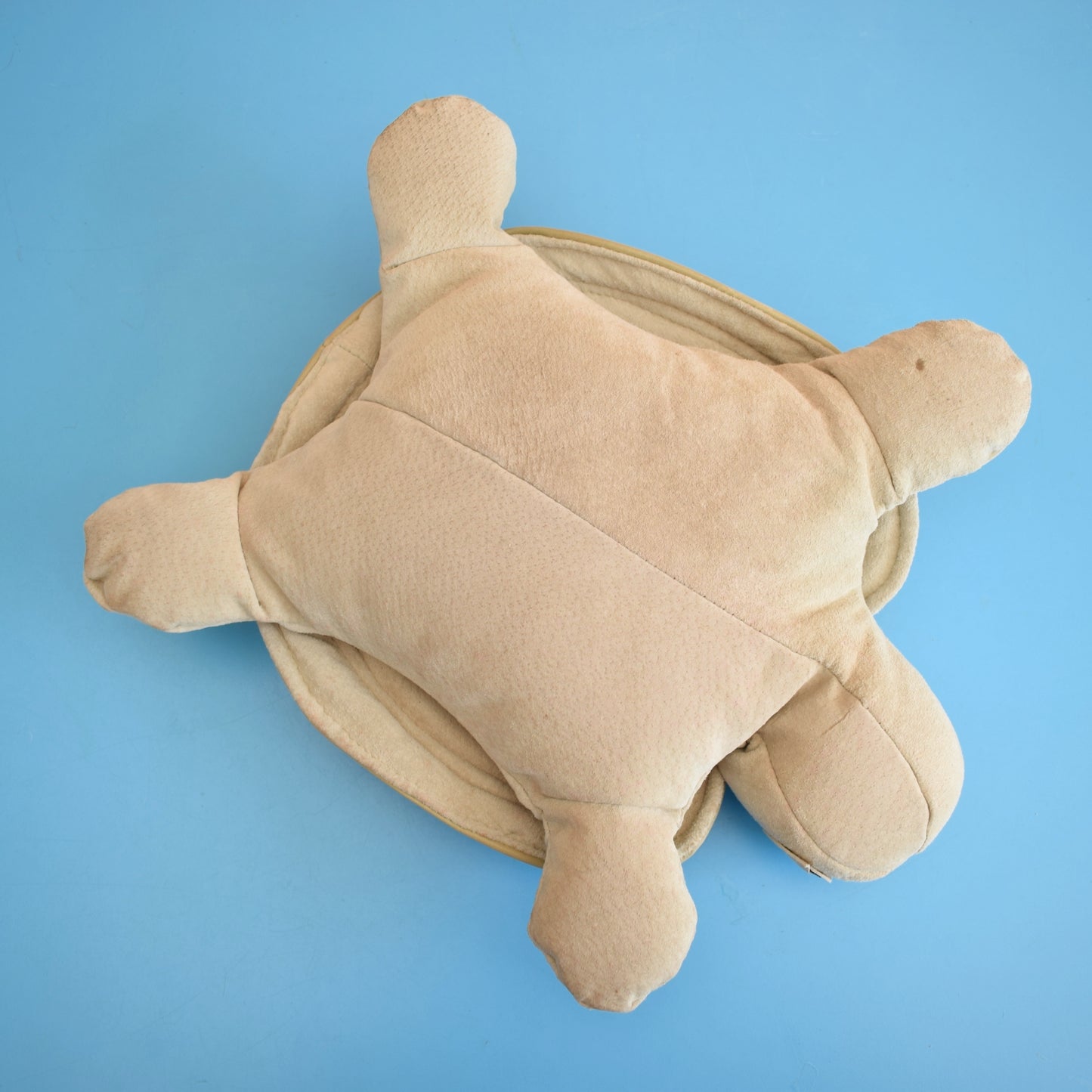 Vintage 1970s Door Stop - Suede & Leather Turtle