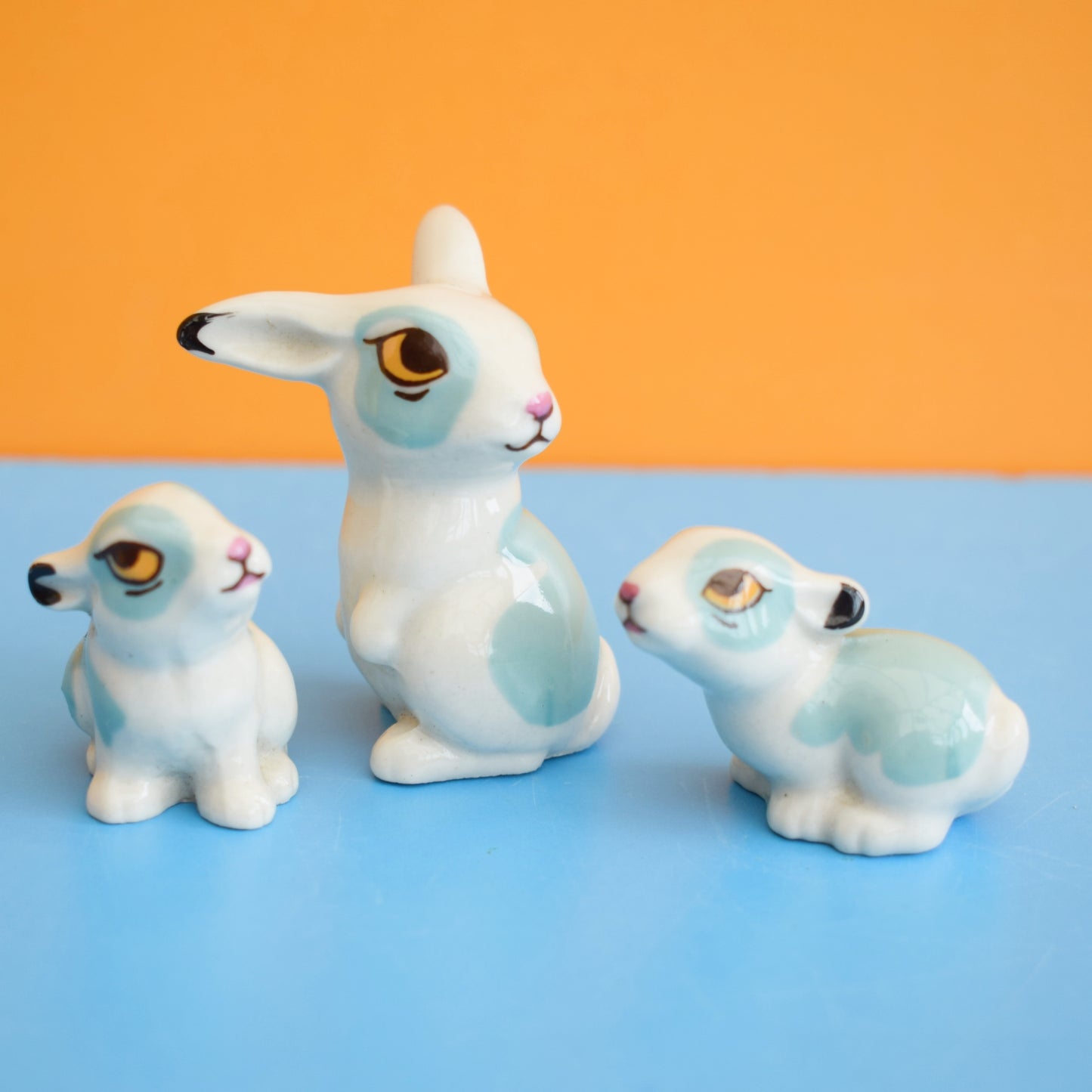 Vintage 1970s Wade Happy Families Rabbits