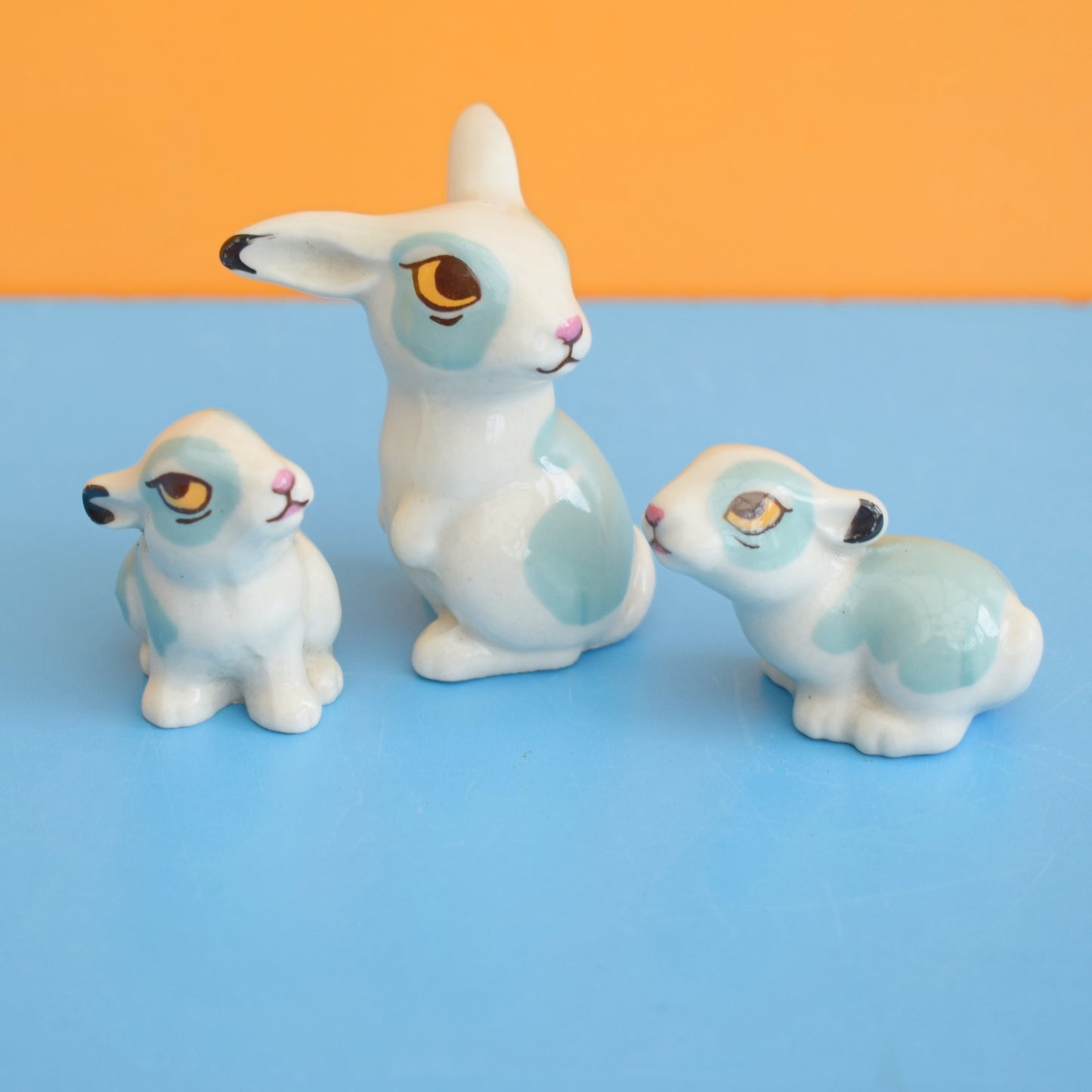 Vintage 1970s Wade Happy Families Rabbits