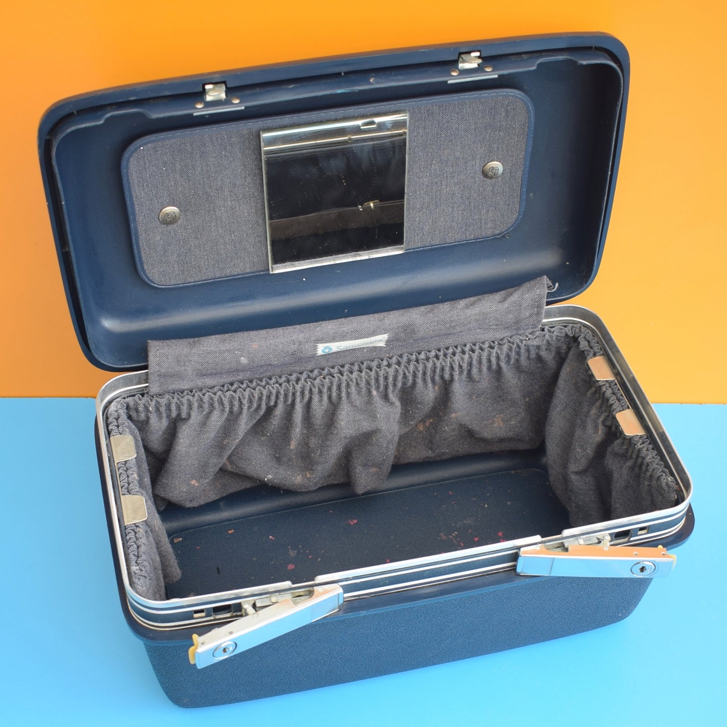 Vintage 1970s Samsonite Vanity Case - Blue