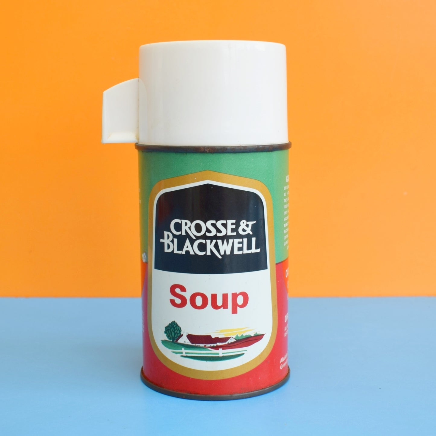 Vintage 1980s Crosse & Blackwell Soup Thermos Flask