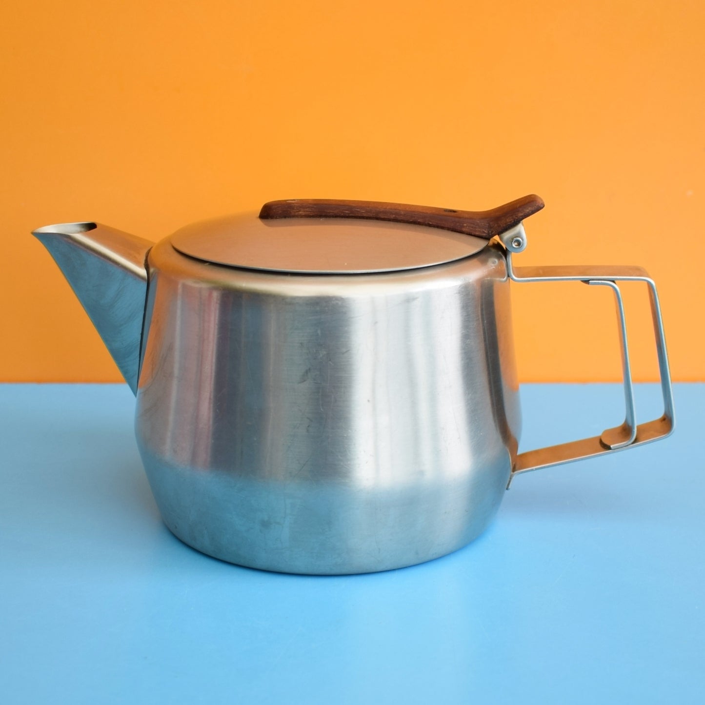 Vintage 1970s Stainless Steel Teaa Pot - Prestige