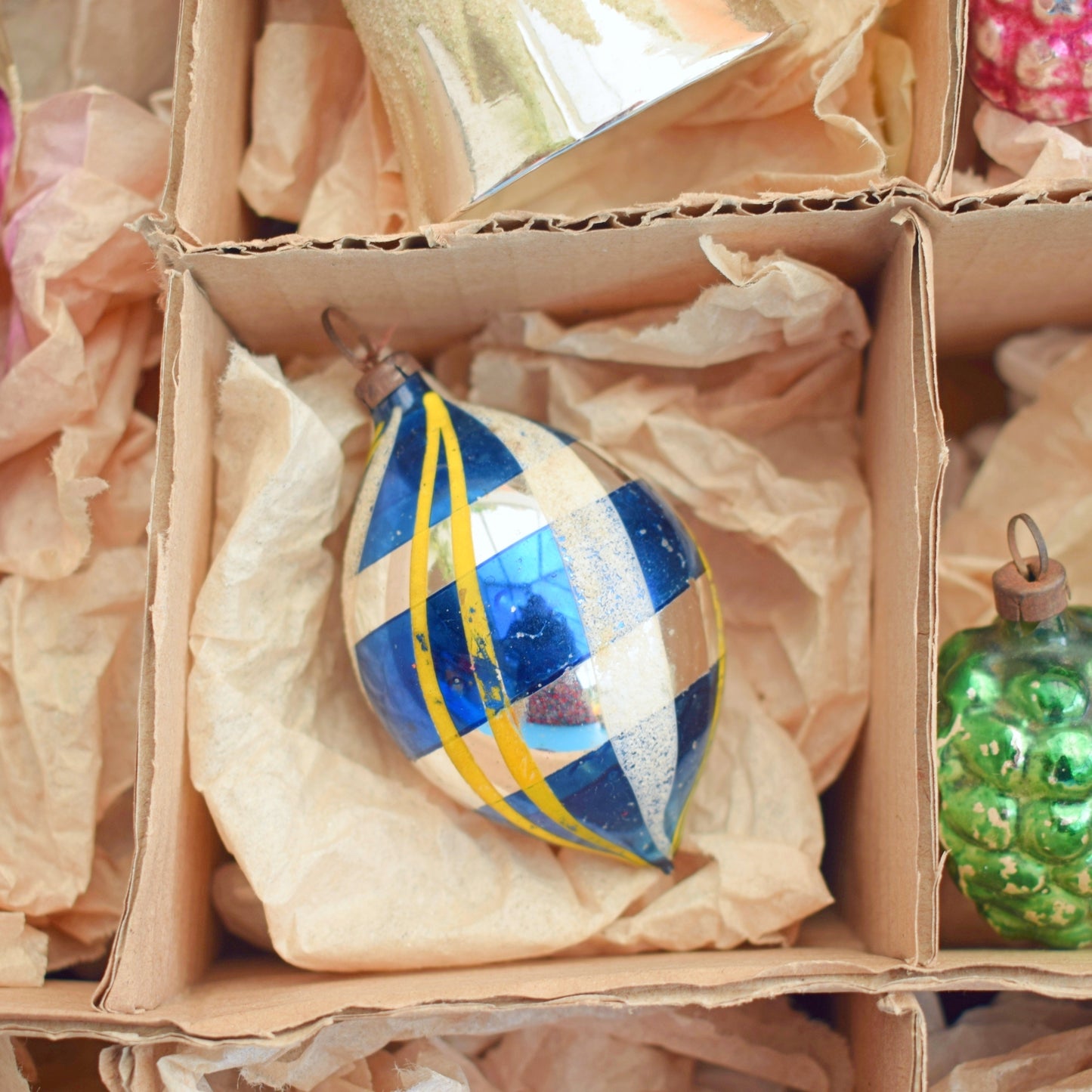 Vintage 1950s Glass Christmas Baubles - Special Selection