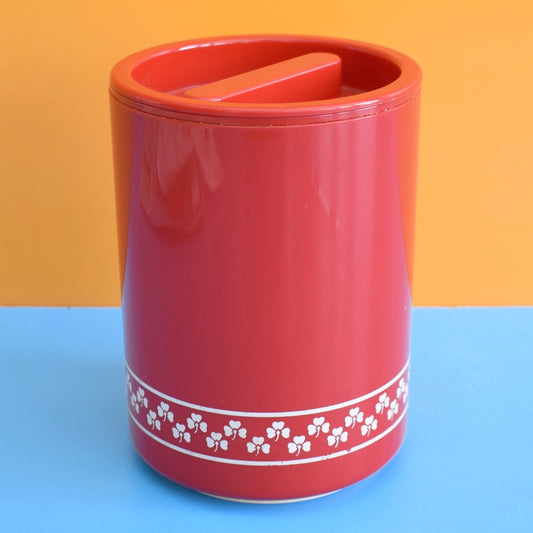 Vintage 1980s Plastic St Michael Container - Red - Clover Leaf