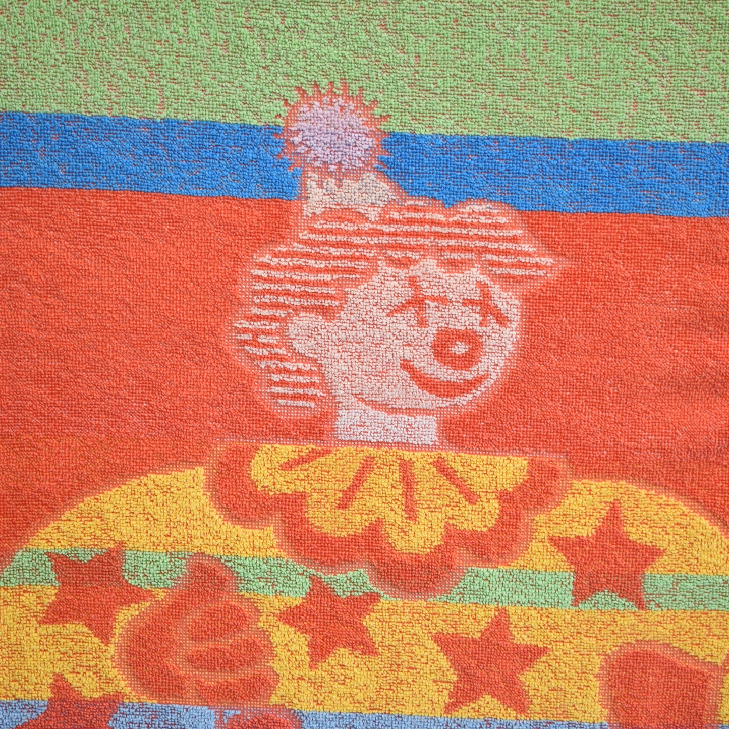 Vintage 1980s Rare Bath Towel - Clowns