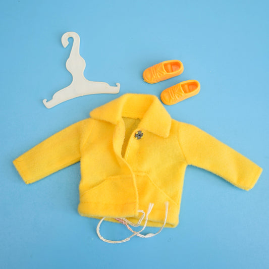 Vintage 1970s Sindy Doll Mix & Match Yellow Jacket & Trainers