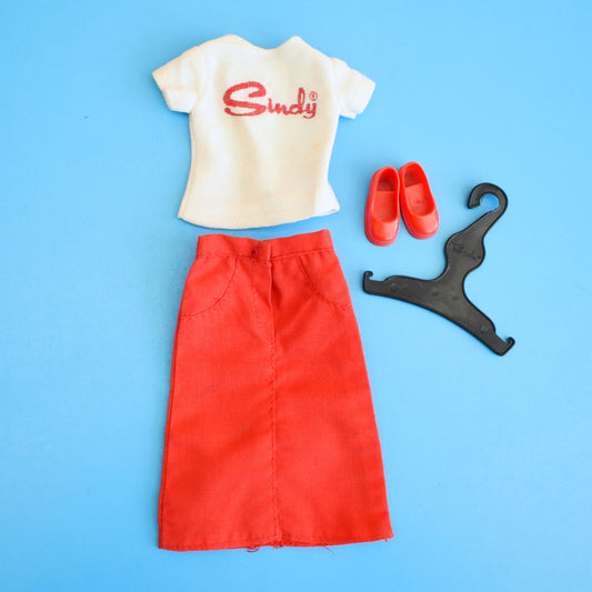 Vintage 1970s Sindy Doll Separates Outfit- Logo T Shirt