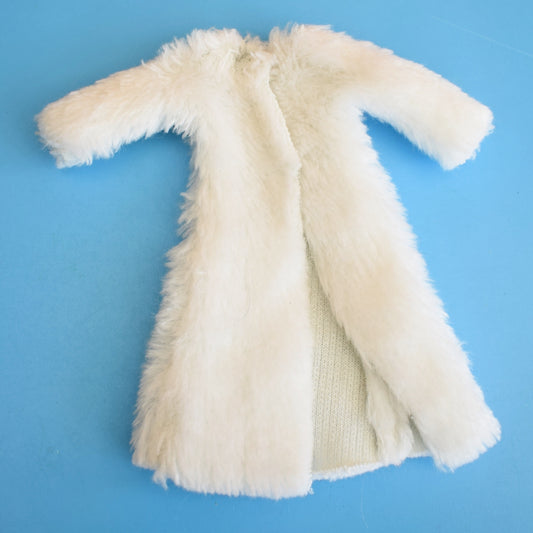 Vintage 1970s Hasbro Charlies Angels Russian Roulette White Faux Fur Coat