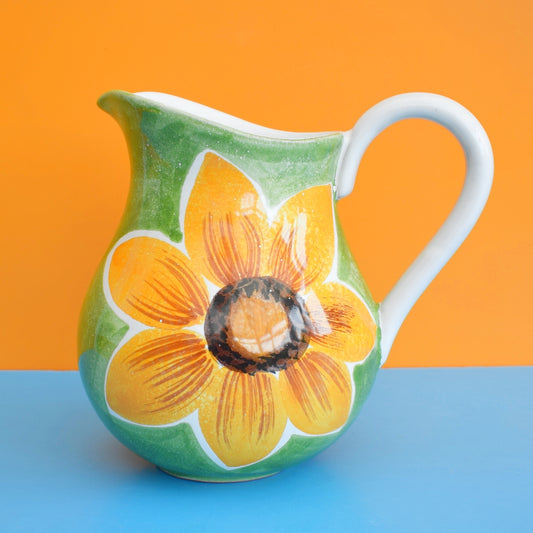 Vintage 1990s Ceramic Sunflower Jug - BHS