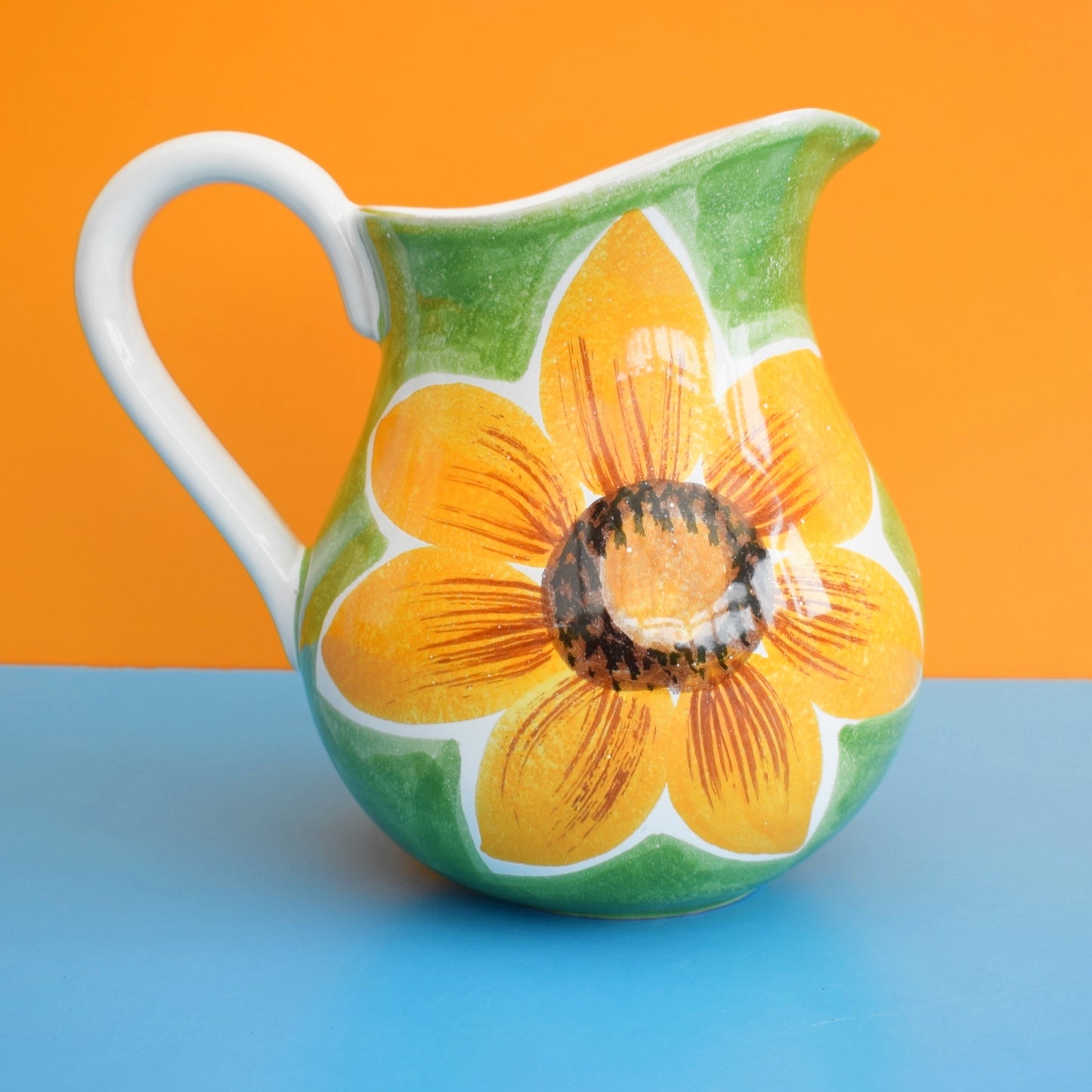 Vintage 1990s Ceramic Sunflower Jug - BHS