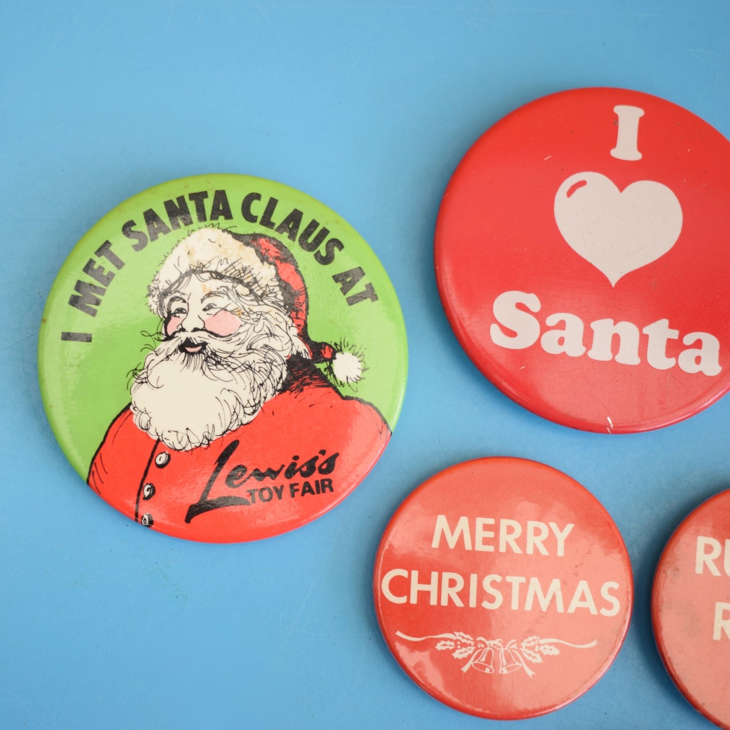 Vintage 1970s/80s Christmas Badges - Choose From a Selection