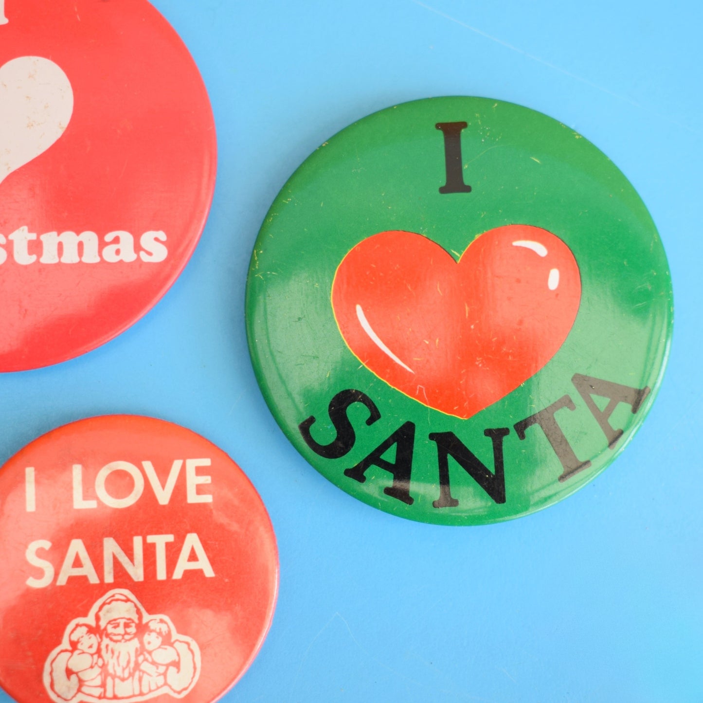 Vintage 1970s/80s Christmas Badges - Choose From a Selection