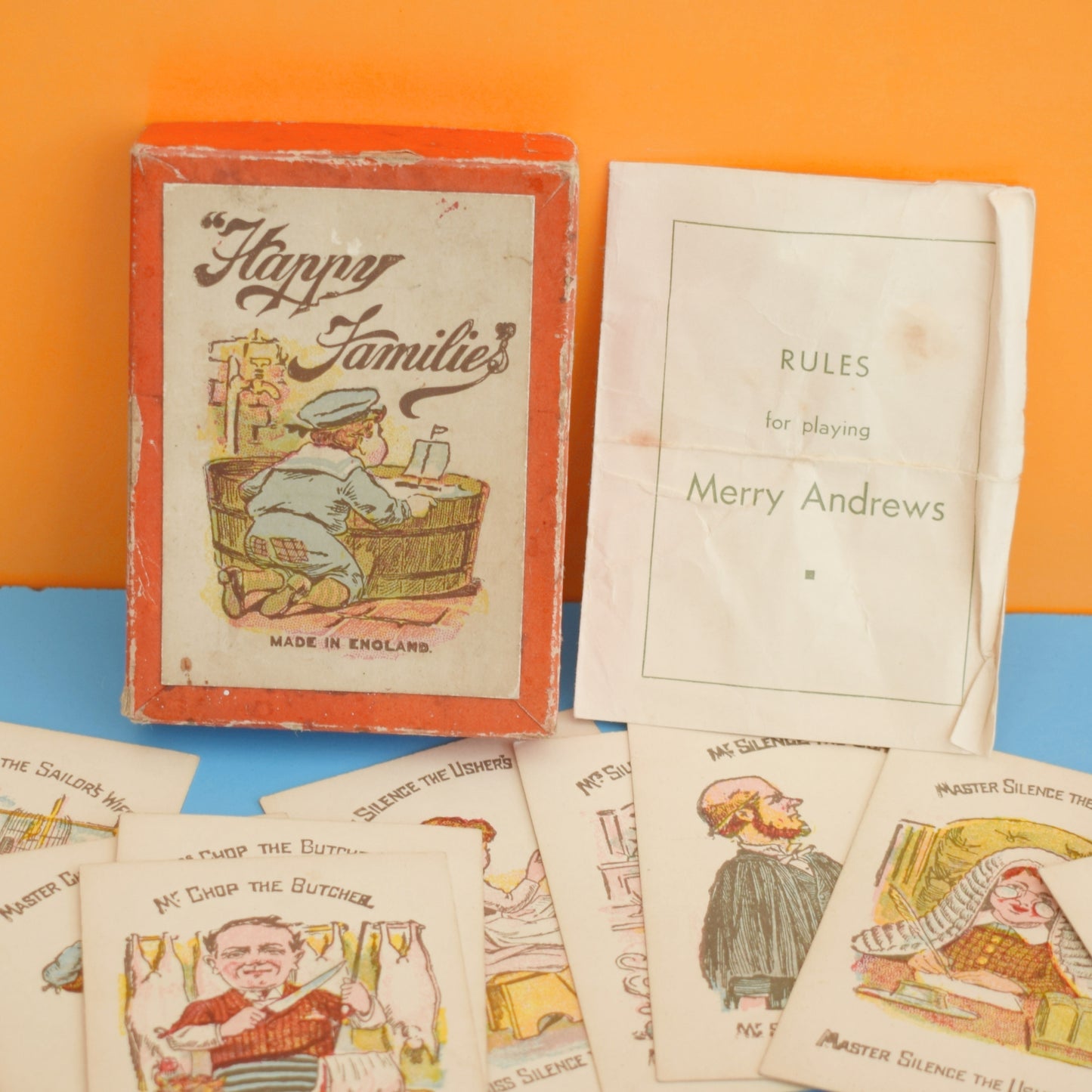 Vintage 1920s Happy Families Card Game - Ideal For Framing