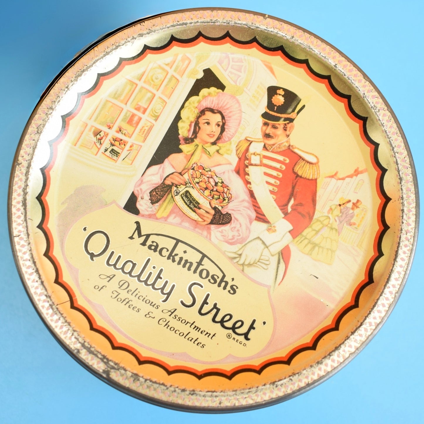 Vintage 1960s Quality Street Chocolate Sweet Tins .