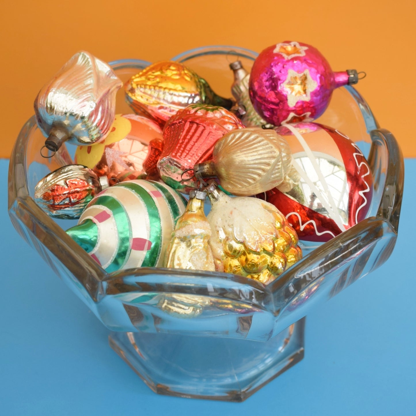 Vintage 1930s Chippendale Bowl Fine Glass - Great Bauble Display