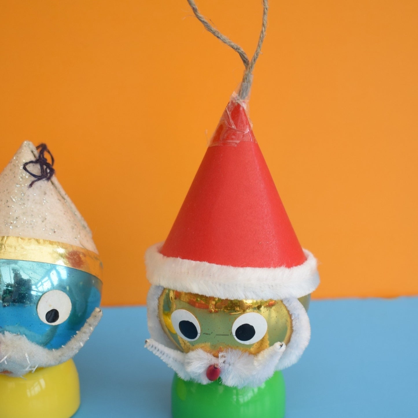 Vintage 1970s Character/ Head Christmas Baubles