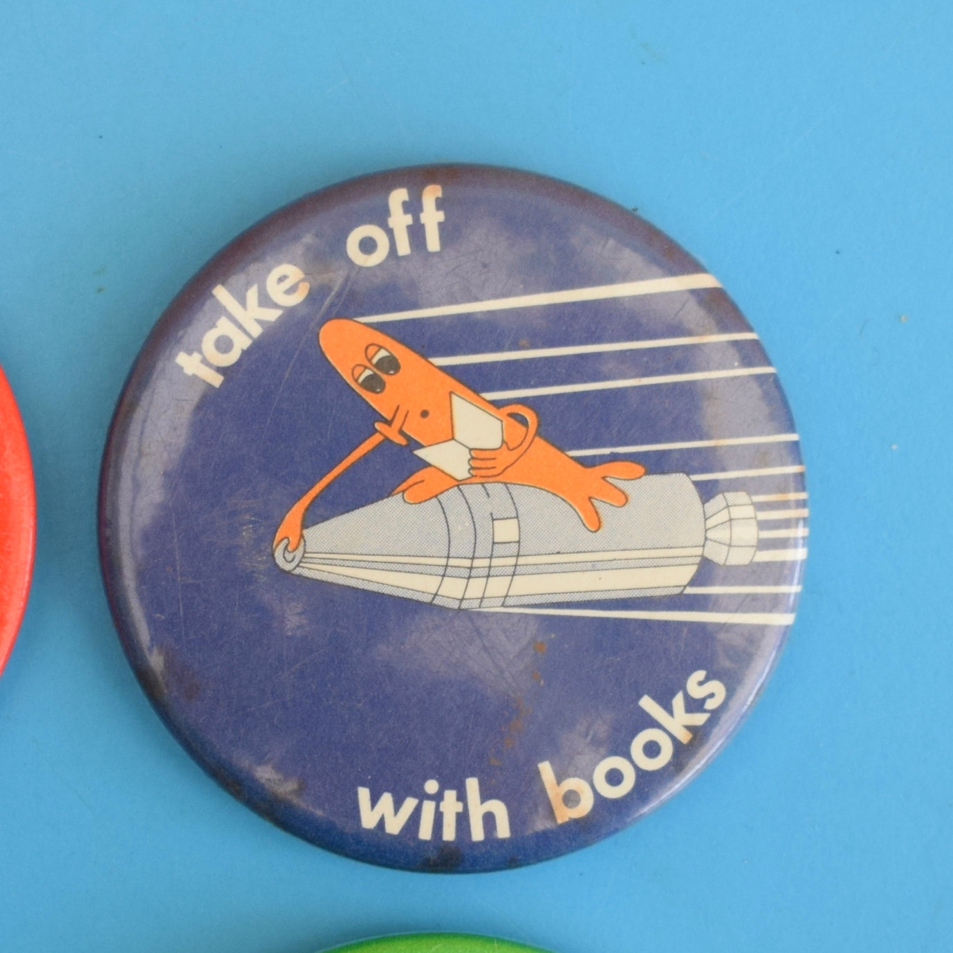 Vintage 1980s Library / Book Badges - Various