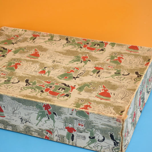 Vintage 1950s Large Gift Box- Christmas - Storage