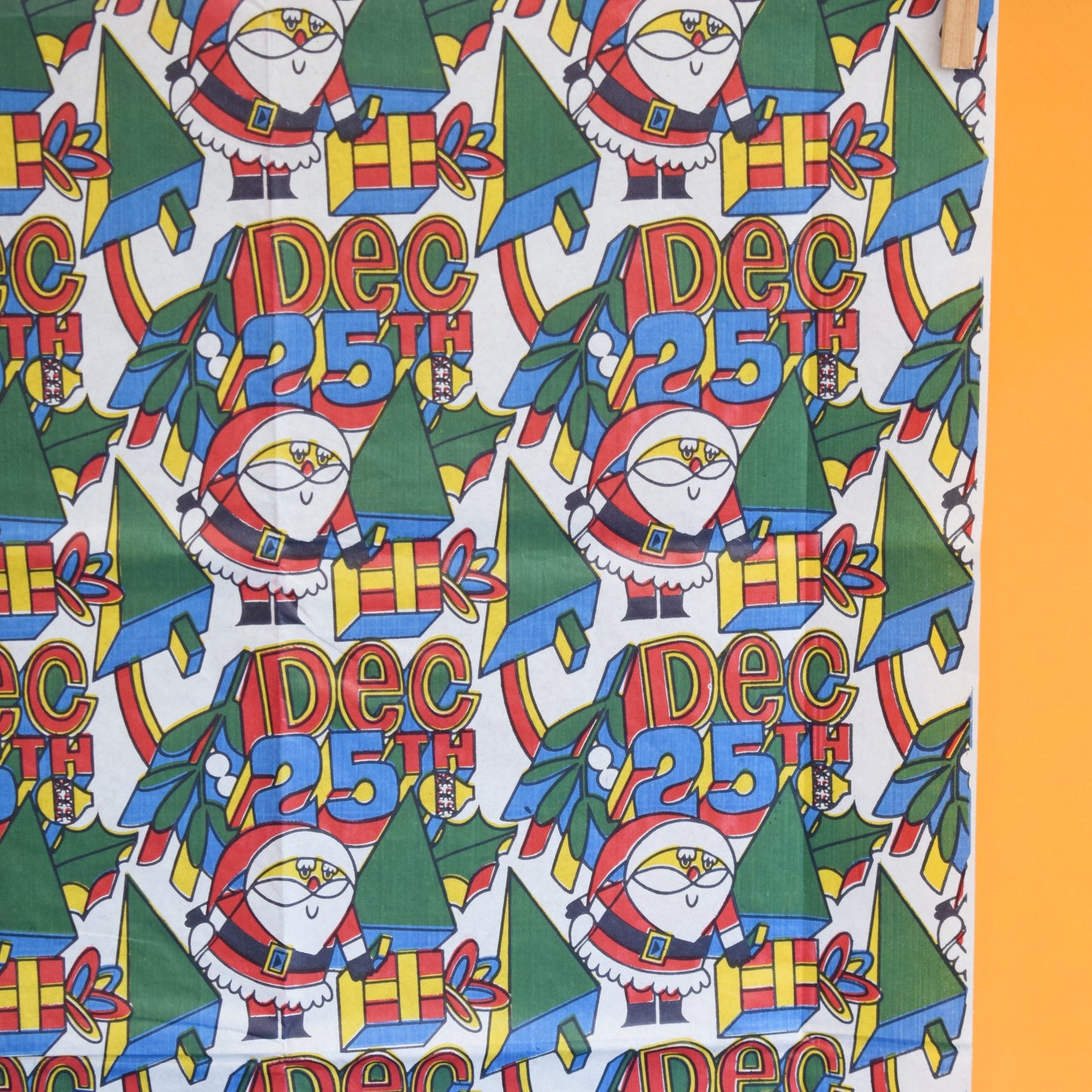 Vintage 1970s Christmas Wrapping Paper - Mixed single Sheets