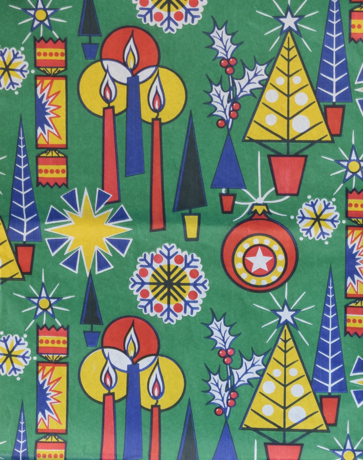 Vintage 1970s Christmas Wrapping Paper - Mixed single Sheets